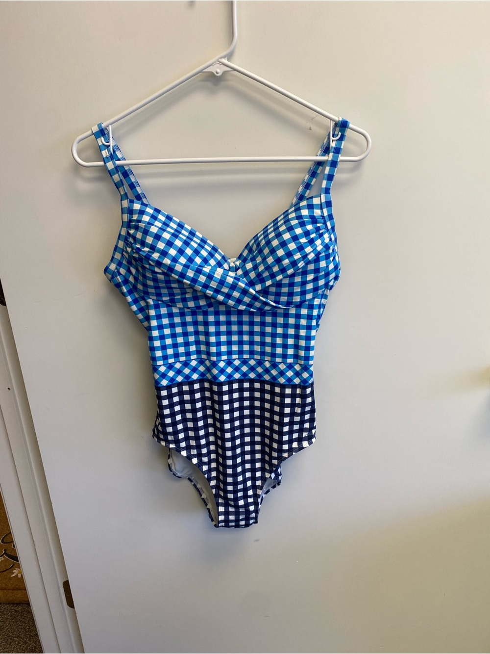 Draper James Blue Gingham One-Piece Swimsuit for Kids